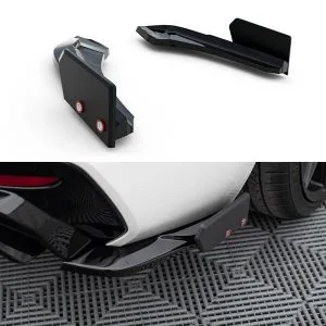 Splitters laterales traseros V.5 + Flaps (Para Difusor trasero V.3) BMW serie 1 M-Pack / M140i F20 Facelift - Maxton Design