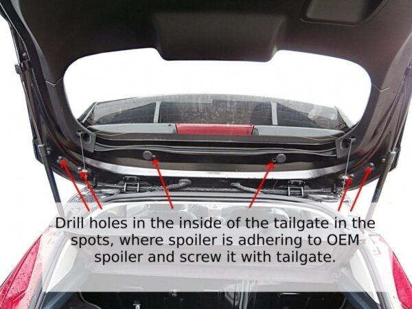 Extensión del alerón / spoiler (Look RS) Ford Fiesta Mk7 / Mk7 FL - Imagen 4