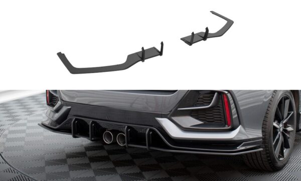 Splitters laterales traseros Street Pro V.1 para Honda Civic Sport Mk 10 Facelift