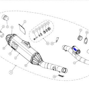 Akrapovic Escape Evolution Suzuki RMZ 250 2019-2025