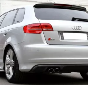 Defensa trasera Audi A3 8P Sportback Incluye Faldones laterales de carrocería y spoiler style S3 (2003-2012)