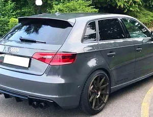 Difusor trasero  para Audi A3 8V S-Line con escape cuadrúple (2013-2016)