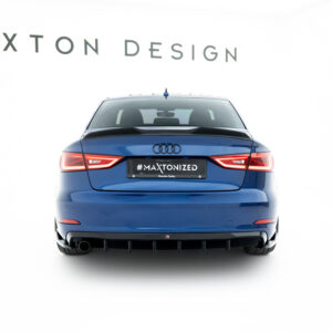 Difusor trasero para Audi A3 Sedan 8V (Versión con salidas de escape individuales en un lado) - Maxton Design