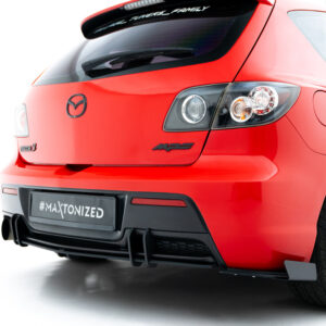 Juego tuning Splitters Laterales Traseros + Aletines Mazda 3 MPS Mk1 Versión UE - Maxton Design