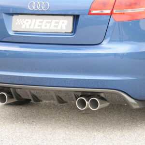 Difusor Trasero Rieger para Audi A3 (8P) - Compatible con S-Line y No S-Line