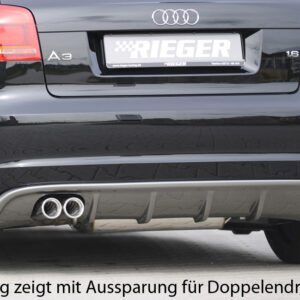 Difusor Trasero Rieger para Audi A3 (8P) - Compatible con S-Line y Sin S-Line