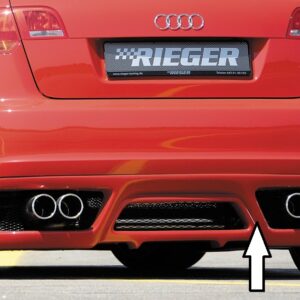 Difusor Trasero Rieger para Audi A3 (8P) - Extensión ABS