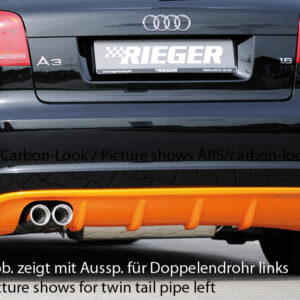 Difusor Trasero Rieger para Audi A3 (8P) 5 Puertas y Sportback