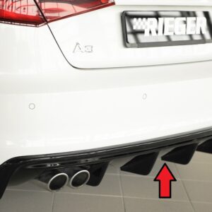 Difusor Trasero Rieger para Audi A3 (8V) - Compatible con 3 y 5 Puertas