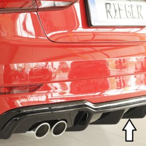 Difusor Trasero Rieger para Audi A3 (8V) - Compatible con Versiones S-Line