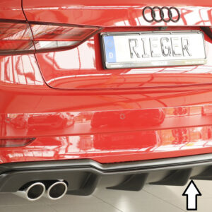 Difusor Trasero Rieger para Audi A3 (8V) - Versión S-Line