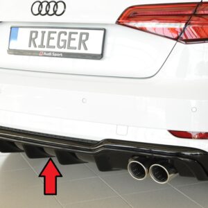 Difusor Trasero Rieger para Audi A3 y S3 (8V) - Doble Salida