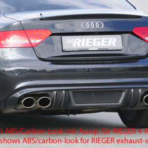 Difusor Trasero Rieger para Audi A5 (B8/B81) - Compatible con Cabrio y Coupé