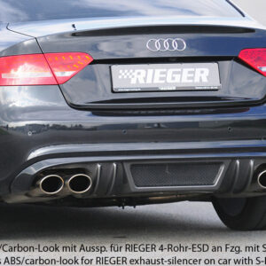 Difusor Trasero Rieger para Audi A5 (B8/B81) - Compatible con Cabrio y Coupé