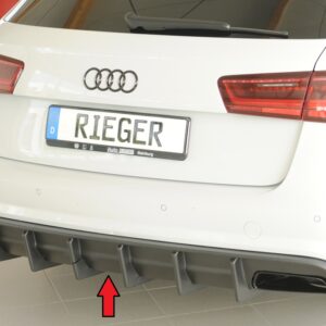 Difusor Trasero Rieger para Audi A6 (4G/C7) - Compatible con Vehículos con Enganche