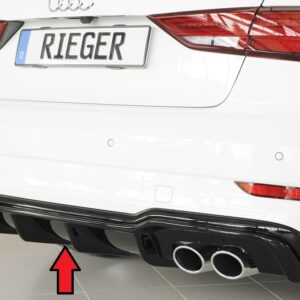 Difusor Trasero Rieger para Audi S3 (8V) Sedan y Cabrio