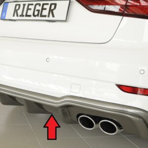 Difusor Trasero Rieger para Audi S3 (8V) Sedan y Convertible