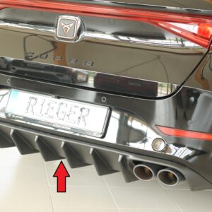 Difusor Trasero Rieger para Cupra León (KL) - Compatible con Vehículos con Enganche
