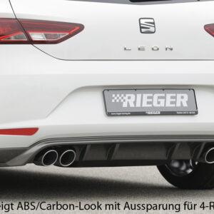Difusor Trasero Rieger para Seat León (5F) - Compatible con 3 y 5 Puertas