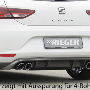 Difusor Trasero Rieger para Seat Leon (5F) - Compatible con 3 y 5 Puertas