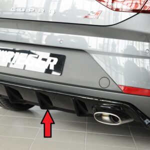 Difusor Trasero Rieger para Seat Leon Cupra (5F) 3 y 5 Puertas
