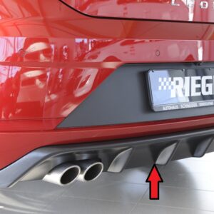 Difusor Trasero Rieger para Seat León FR (5F) - Compatible con 3 y 5 Puertas