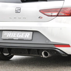 Difusor Trasero Rieger para Seat Leon FR (5F) - Compatible con 3 y 5 Puertas