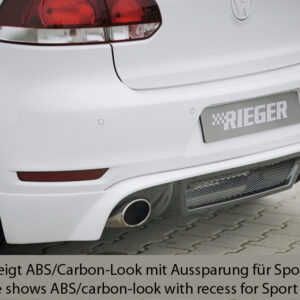 Difusor Trasero Rieger para VW Golf 6 GTI (3 y 5 Puertas)