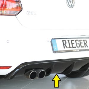 Difusor trasero Rieger para VW Polo 6 GTI (3 y 5 puertas)