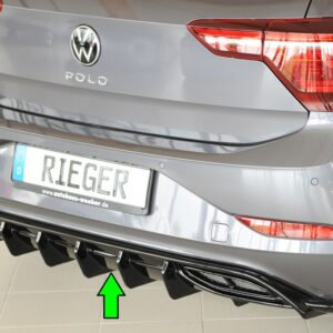 Difusor Trasero Rieger para VW Polo (AW) R-Line 5-puertas (06.21-)