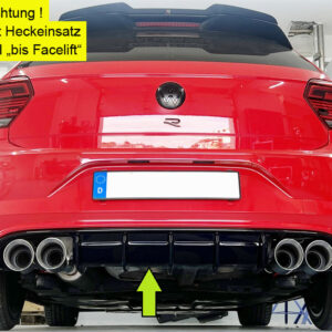 Difusor Trasero Rieger para VW Polo GTI y R-Line (06.21 - en adelante)