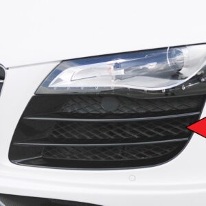 Frontschürzeneinsatz V10 (Gitter) Izquierdo (Negro Brillante) para Audi R8