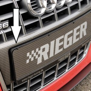 Portaplacas Rieger ABS para parrilla original S6 - Audi A3 (8L)