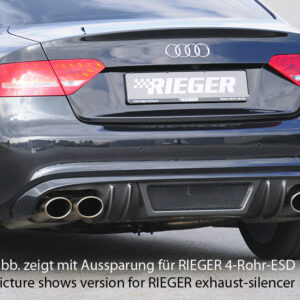 Rieger Difusor Trasero para Audi A5/S5 (B8/B81) - Compatible con Cabrio y Coupé
