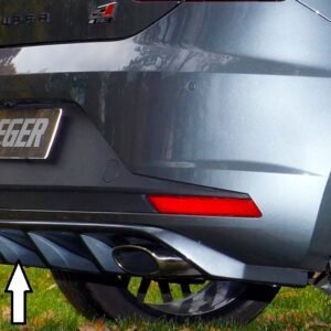 Rieger Difusor Trasero para Seat Leon Cupra (5F) - Compatible con Modelos de 3 y 5 Puertas