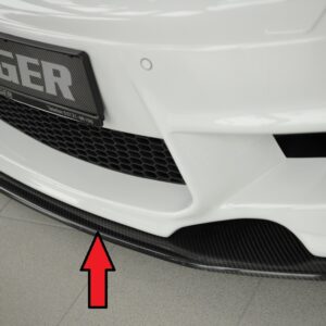 Splitter de carbono para BMW Serie 1 (E81-E88) compatible con paragolpes RIEGER 35030/31/32/33/41/42
