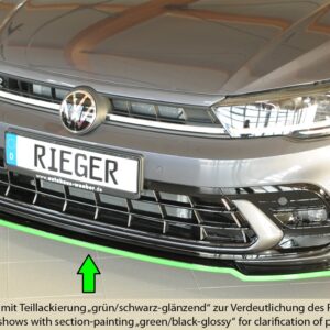 Splitter Rieger para paragolpes delantero original GTI/R-Line - VW Polo (AW)