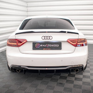Difusor Trasero Audi A5 Sportback 8T Facelift versión con salida de escape simple en ambos lados